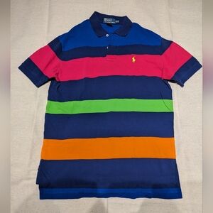 Vintage color block Polo men's M